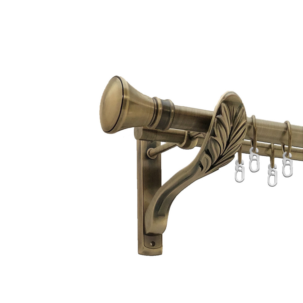 Карниз Orvit Люксор металевий дворядний ретро Антик 25\19 мм 300 см (4301693) Львів - фото 1