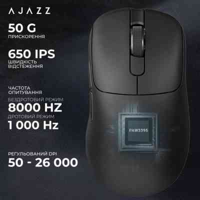 Мышка Ajazz AJ179PRO Wireless/Bluetooth/USB Charging Dock Black (AJ179-PRO-B) Винница