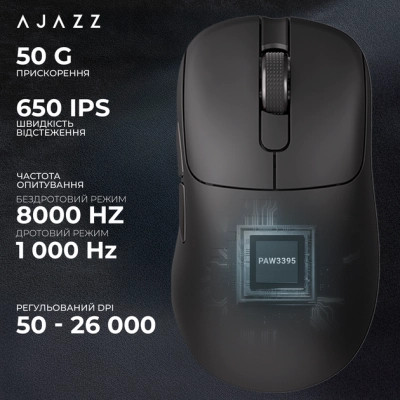 Мышка Ajazz AJ179PRO Wireless/Bluetooth/USB Charging Dock Black (AJ179-PRO-B) Винница - изображение 6