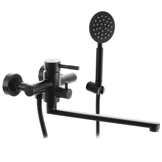 Чорний змішувач для ванни з нержавіючої сталі SUS304 Mixxus SUS-006 (Euro) Харків