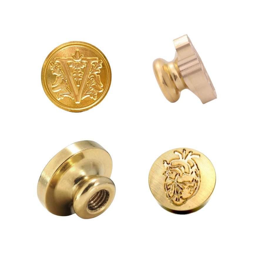 Набір з 5 латунних кліше для сургучного відтиску, 30 мм, гвинтове кріплення Київ - фото 7