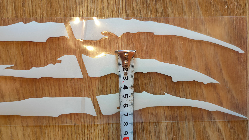 Наклейка на авто у вигляді Кігтя від звіра Біла Світло Київ - фото 7