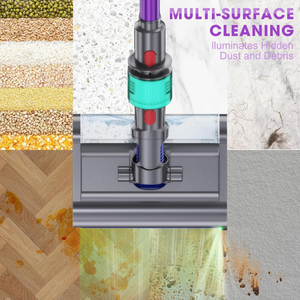 Насадка-моп для Dyson V7 V8 V10 V11 V15 електрична миюча з баком для чистої і брудної води чорна Київ - фото 7