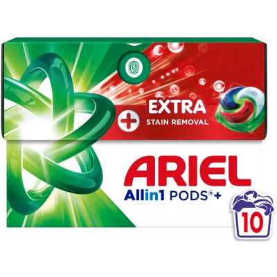 Капсули для прання Ariel Pods+ All-in-1 Extra Stain Removal Екстрасила виведення плям 10 шт. (8700216764704) Вінниця - фото 1