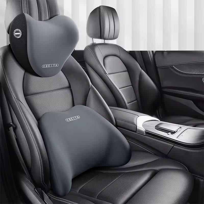 Набор подушек в машину под шею и спину в авто,подушки на подголовник и спинку сиденья,серые Каменец-Подольский - изображение 1