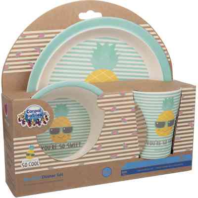 Тарелка детская Canpol babies So Cool бамбуковый 3 предмета Бирюзовый (9/226_tur) Винница