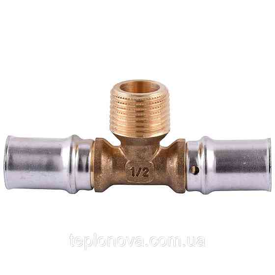 Тройник с наружной резьбой пресс APE  AP 133 16х1/2″х16 ITALY Черновцы