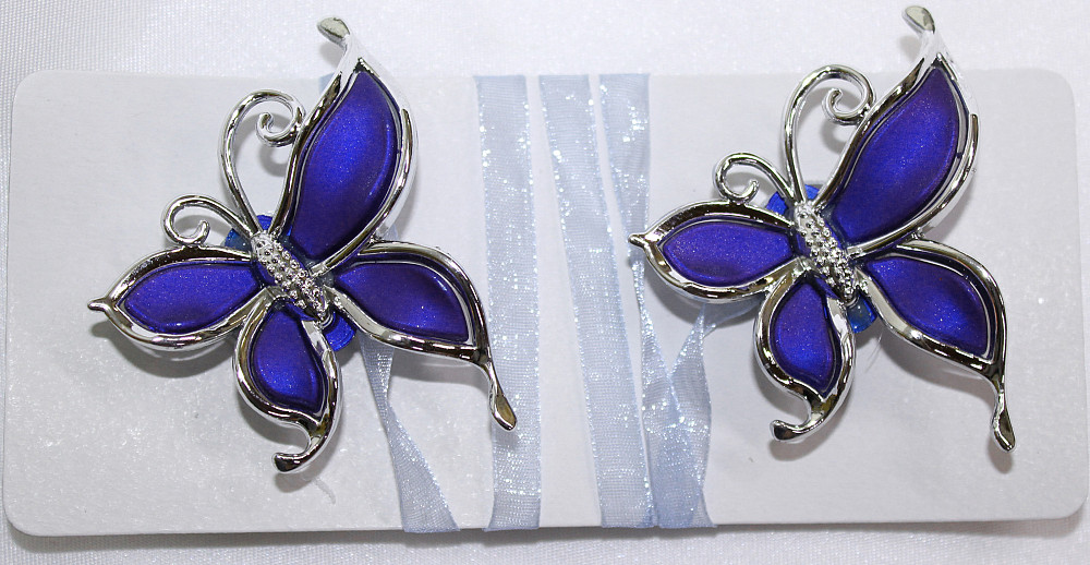 Магніти для штор і гардин (135м) Карнер набір 2 шт Синій з сріблястим (81-043) Київ - фото 5