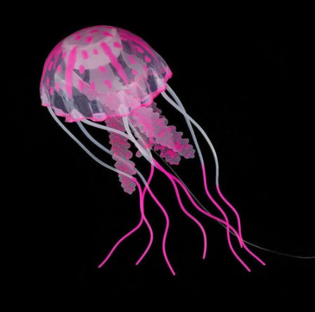 Медуза в акваріум силіконова 65 на 140 мм рожевий Київ - фото 3