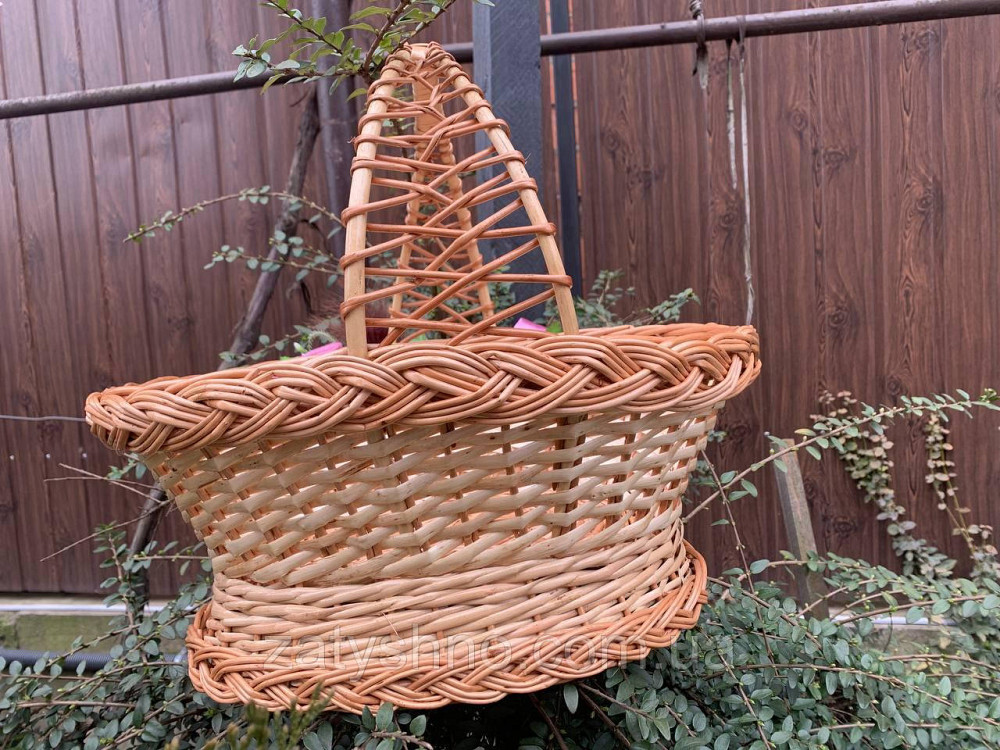 Корзинка с украшением, плетеная из лозы Киев - изображение 4