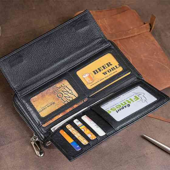 Кошелек кожаный женский ST Leather 19292 Черный Киев