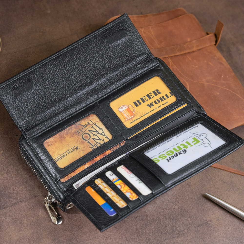 Кошелек кожаный женский ST Leather 19292 Черный Киев - изображение 5