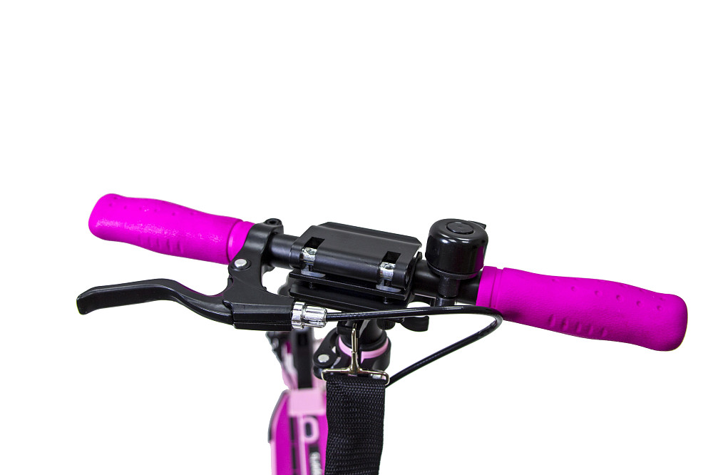 Детский самокат Scale Sports SS-04 + звоночек + ремень + подстаканник. Дисковый тормоз. Розовый Одесса - изображение 3