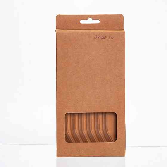 Набір скляних трубочок із щіточкою (6+1) 64486-74 Київ