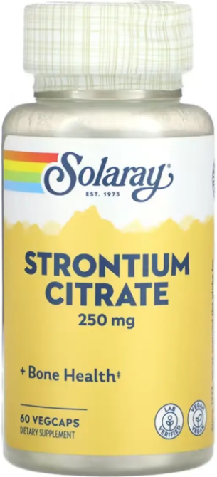 Стронций цитрат Solaray Strontium Citrate 250mg 60 вег капс Киев - изображение 1