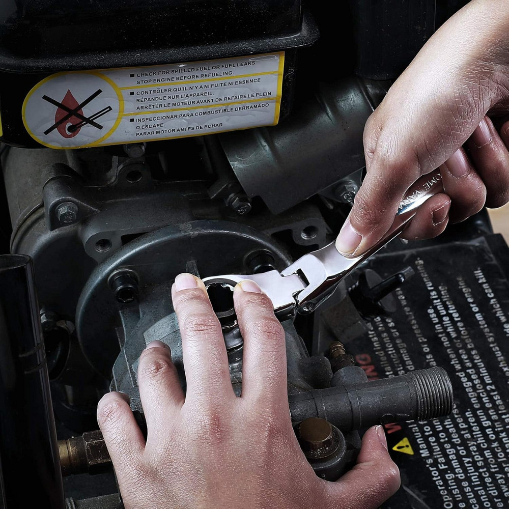 Набір ключів накидних екстра довгих тріскачкових, з шарнірами 6пр.(8х9, 10х11, 12х13, 14х15, 16х18, 17х19мм), Одесса - изображение 6