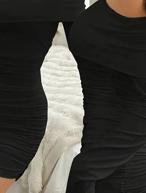 Жіноча стильна вчірня міні-сукня з мікродайвінга Одеса - фото 3