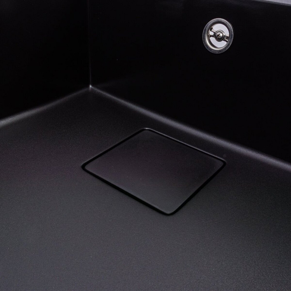 VALESO Гранітна мийка VALESO GALANS 7850 матова Чорна Коломия - фото 14