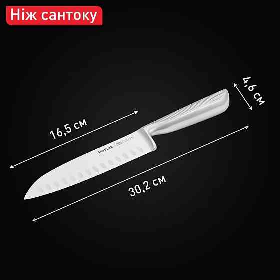 Ніж сантоку Tefal Precision 16.5 см (K2891124) ( Вага: 0.18 кг ) Харьков