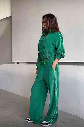 Велюровый костюм с лампасами Зелёный 42/46 Харьков