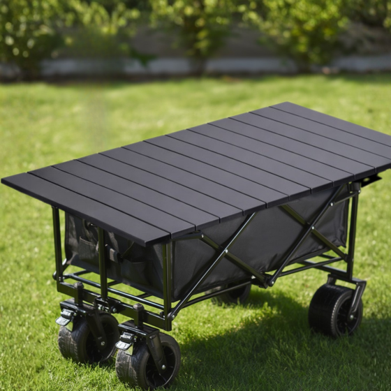 Набір візок з стільницею 78х45см складні для кемпінгу перевезення речей, багатоцільовий об'єм 90 л для походів на природу Кам'янець-Подільський