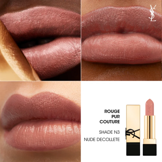 Помада для губ Yves Saint Laurent Rouge Pur Couture Caring Satin Lipstick N3 Nude Decollete Слов'янськ