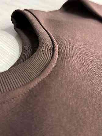 Свитшот женский A-N 30070-1 базовый оверсайз однотонный, коричневый, one size Киев