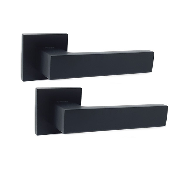 Ручка для дверей на квадратній розетці Кедр Ультра 21.210 MBP чорний матовий Київ - фото 1