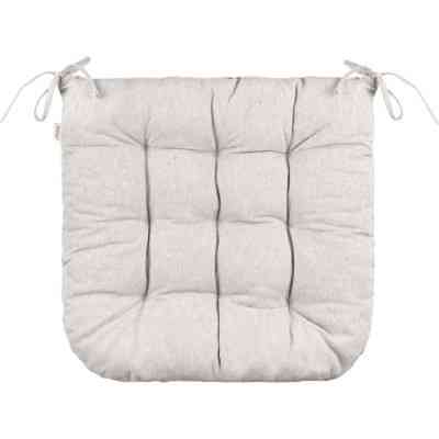 Подушка на стілець Ardesto Oliver, 40х40 см, 100% бавовна, нап-ч: 50% холоф, 50% пп, сірий світлий (ART02OL) Вінниця