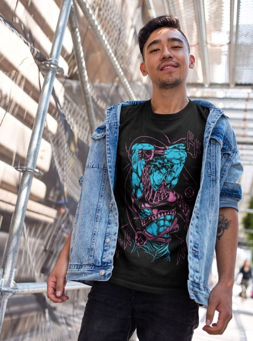 Футболка чоловіча з аніме принтом Джосепх Джоестар Джоджо С оверсайз (S/M/L) Чорний AnimeJ0979 Дніпро - фото 9