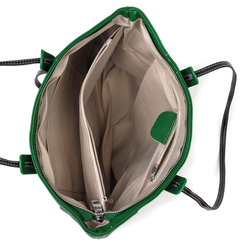 Сумка містка для жінок з натуральної шкіри 22119 Vintage Зелена Київ - фото 7