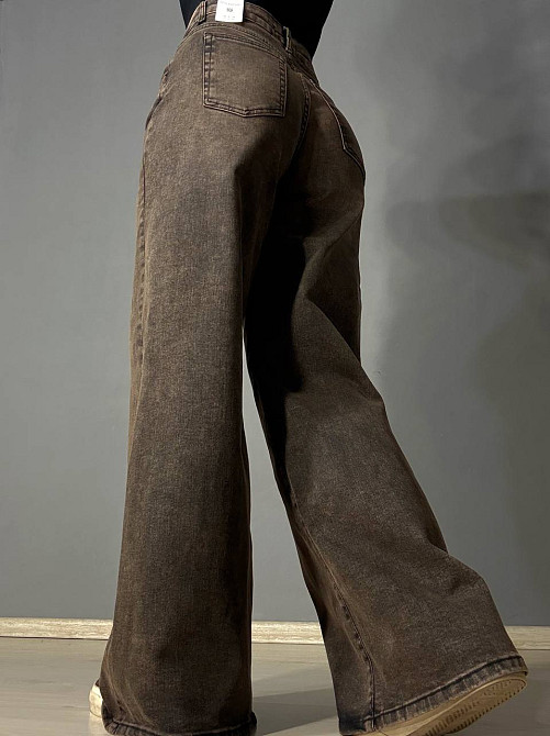 Джинсы женские Its Basic 3942-4 Palazzo jeans широкие палаццо коричневые, коричневый, 36, 36, 75 см, 108 см Киев - изображение 12