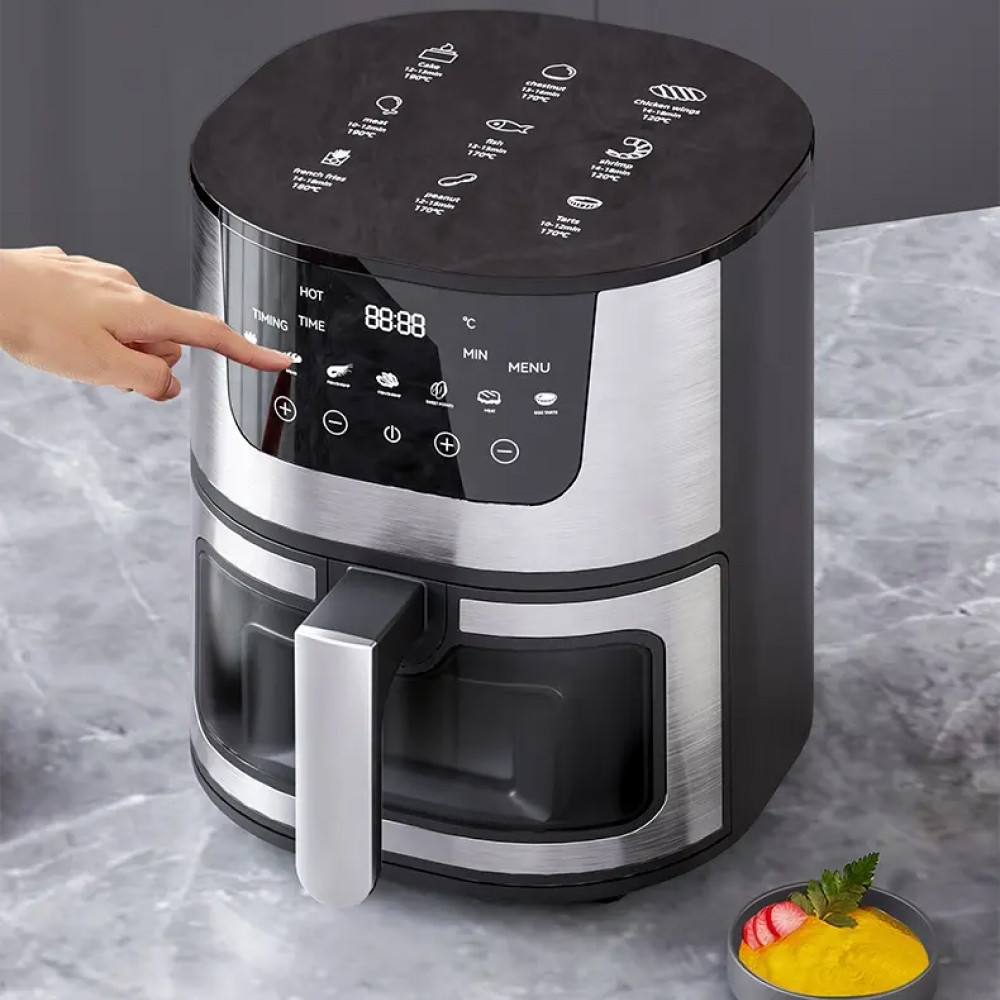 Аэрофритюрница 8л, 4200Вт, RB-2268 + Подарок Дозатор масла XL-259 / Фритюрница / Мультипечь / Аэрогриль Киев - изображение 7