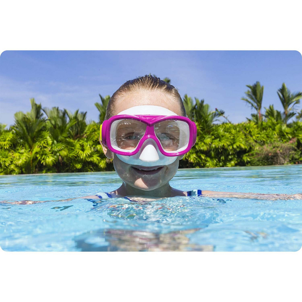 Маска для плавания Bestway 22039 розово-бирюзовая Киев - изображение 4