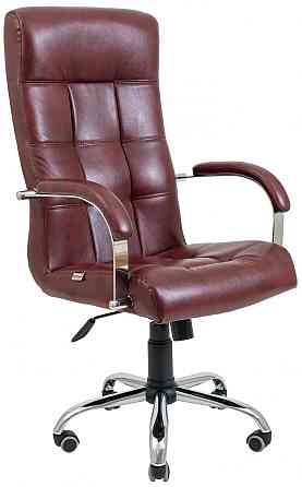 Офісне Крісло Керівника Richman Virginia Madras Bordo Хром М3 MultiBlock Бордовий Київ