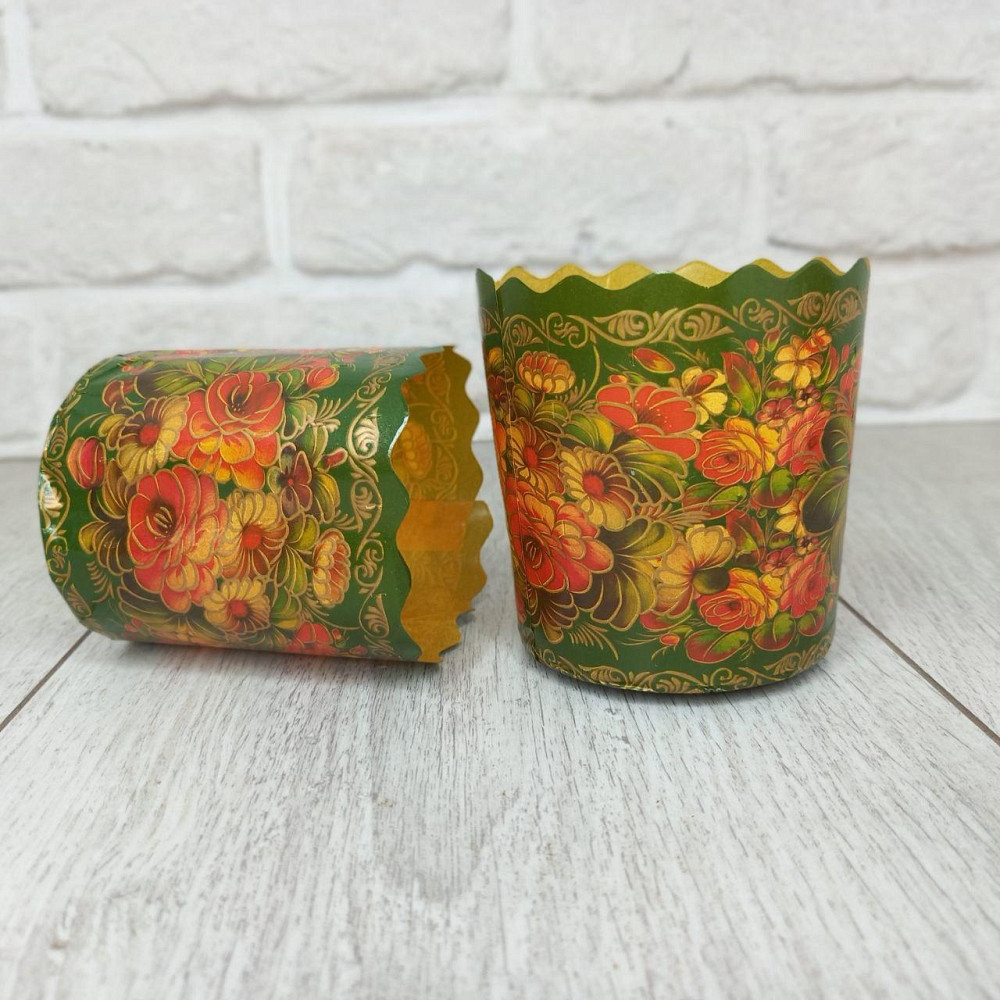 Паперова форма для пасок 100–150 г d70 h85 «Жостово» — форми для випікання, 50 шт Харків - фото 9