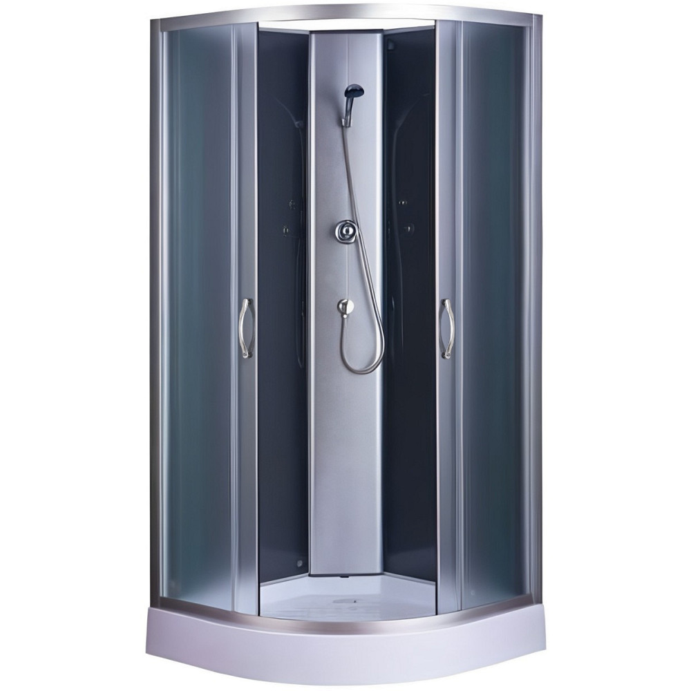 Душовий бокс півкруглий без даху SAN L90FFS (L90F) BRAVO (3уп.) Тернопіль - фото 1