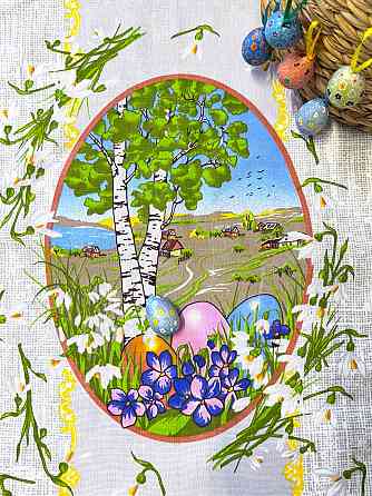 Ecotton Набір рушників великодній Ecotton 50х60 вафельних 3 шт. Великдень в корзину Коломыя