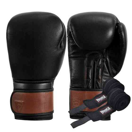 Боксерські рукавиці TITLE Boxing Honorary Black M 12 oz (бинти 4м. в комплекті) Каменское