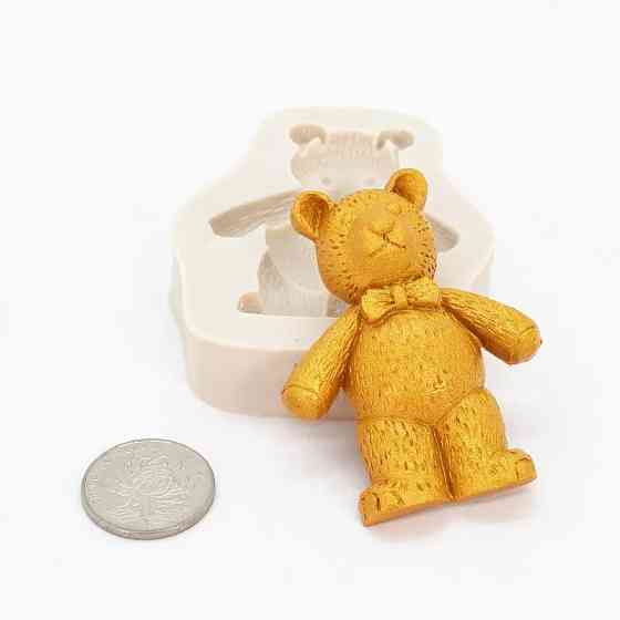 Молд силиконовый Мишка 78 на 62 мм серый Киев