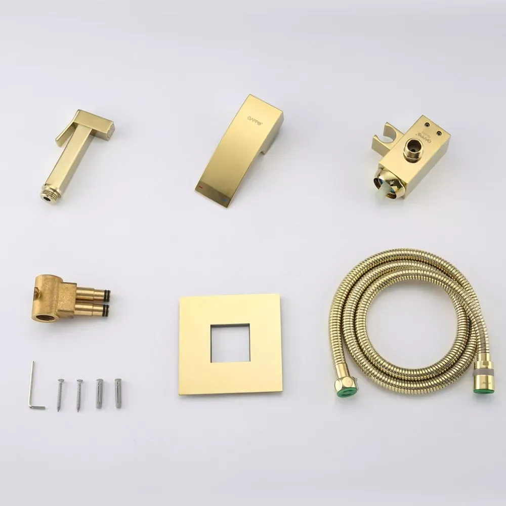 Гігієнічний душ прихованого монтажу GAPPO G7207-3 золото Київ - фото 5