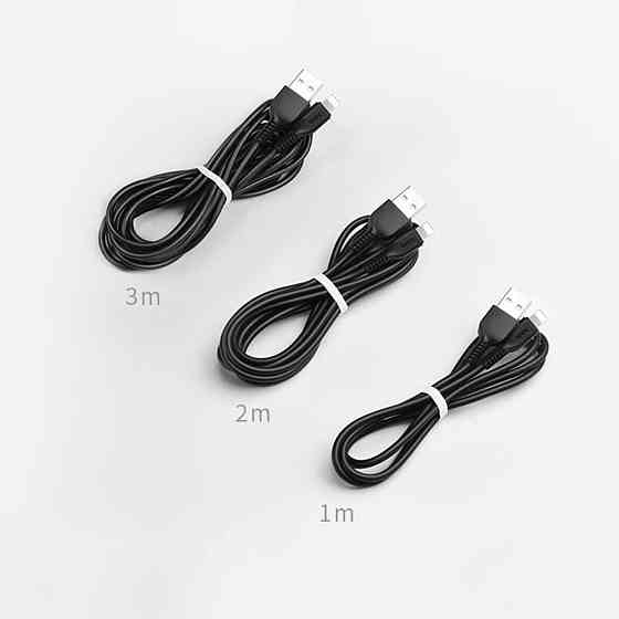 Кабель HOCO X20 USB - Lightning 2A, 2m, PVC, TPE разъемы, цвет черный 6957531068860 Одесса