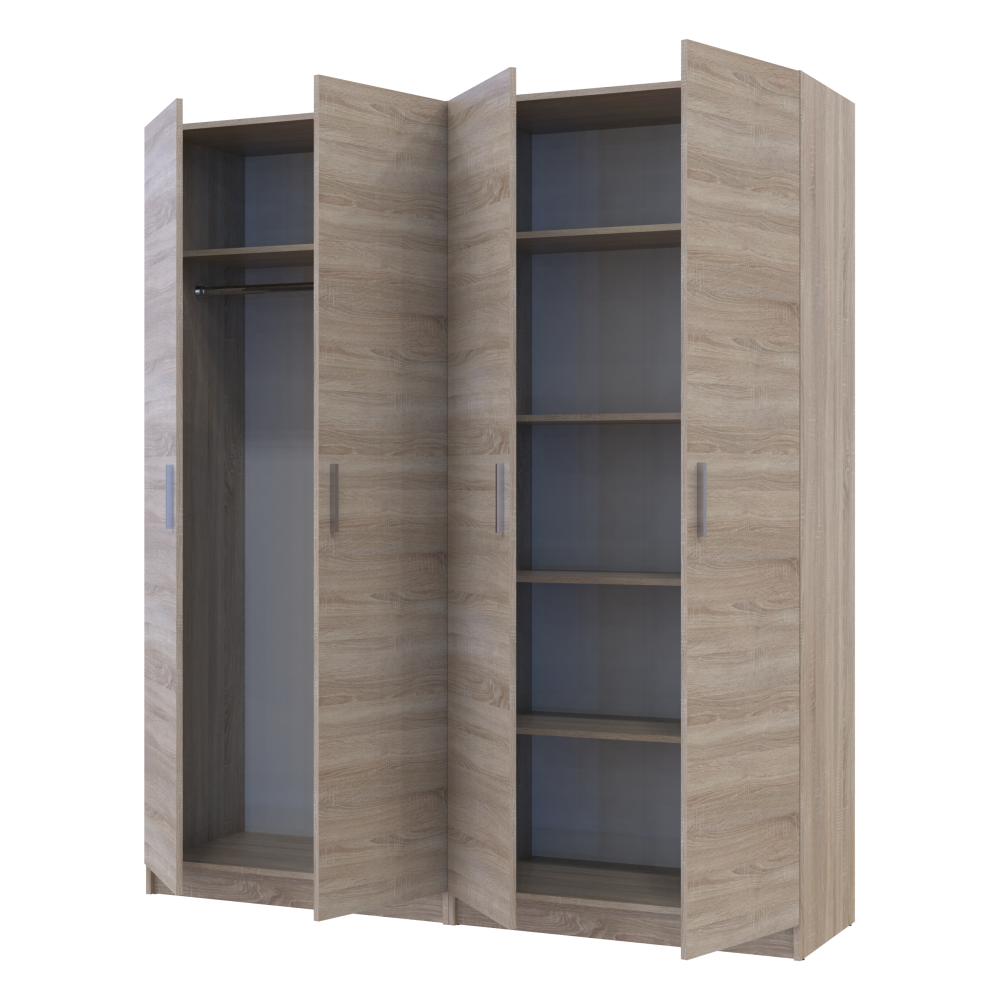 Комплект шкафов для одежды с полками Doros Промо (2 шт.) 180х48х204 см Дуб сонома (DRS-011465) Львов - изображение 4