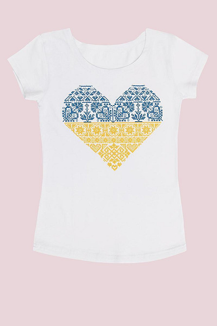 Вишиванка жіноча, біла, бавовна, футболка-вишиванка, футболка з вишивкою патріотична Київ - фото 2