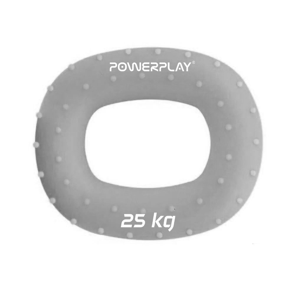Еспандер кистьовий силіконовий PowerPlay PP-4337 Hand Grip Large 25 кг. Сірий Каменское - изображение 1