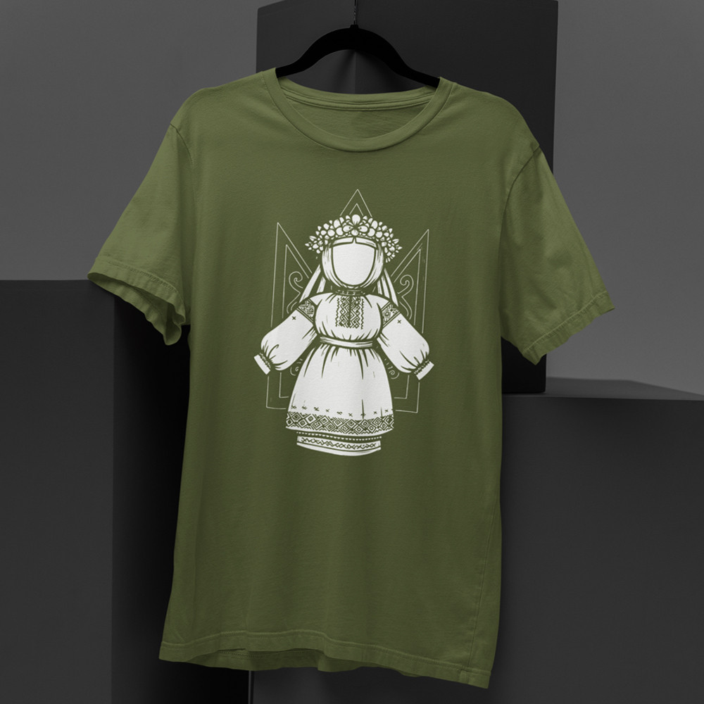 Мужская летняя футболка "Мотанка" хлопковая базовая с оригинальным принтом  / Дизайнерская футболка Запоріжжя - фото 3