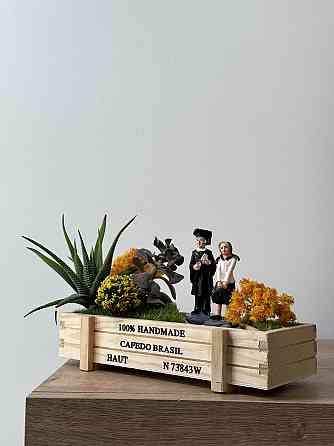 Школьница с портфелем фигурка для мини-сада, флорариума, песочного стола. Полистоун Одесса