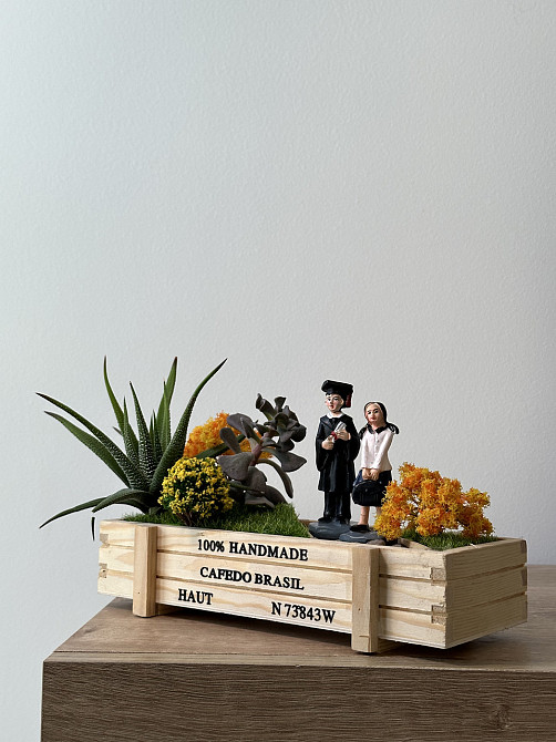 Школярка з портфелем фігурка для міні-саду, флораріуму, пісочного столу. Полістоун Одеса - фото 4