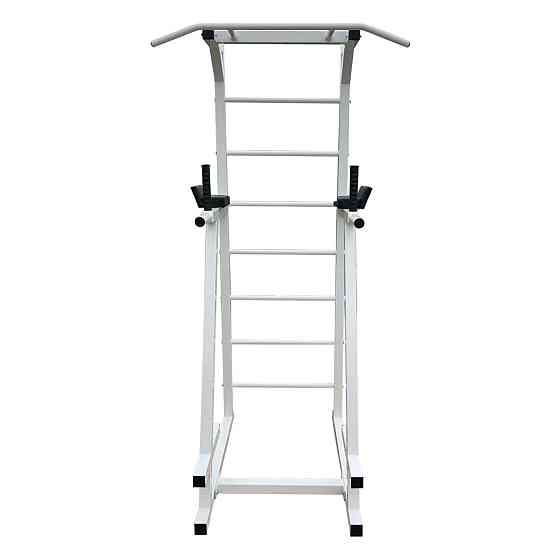 Турник + пресс + брусья напольная стойка 60х60 мм Белый Спортивные стенки и турники для дома разборная Киев