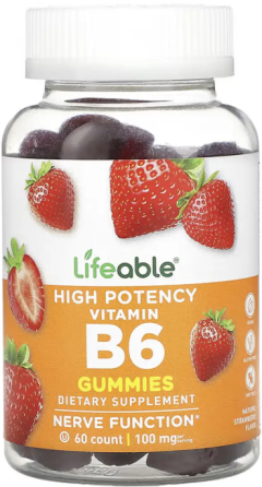 Витамин B6 Lifeable Vitamin B6 Adult 60 жев таб клубника Киев